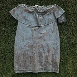 Charlotte Russe Metallic Textured Dress